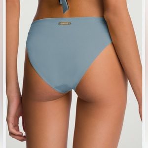 NWT Wolford Reversible Bikini Bottom Swimwear Pacific Blue / Black Lined Size XS